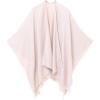 Women’s Shawl Wrap Poncho Ruana Cape Cardigan Sweater Open Front for Travel Flight Cruises(Solid Color Design – Blush)