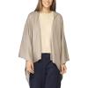 Women’s Shawl Wrap Poncho Ruana Cape Cardigan Sweater Open Front for Travel Flight Cruises(Tarifa Collection – Hooded Poncho – Khaki)