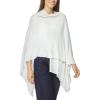 Women’s Shawl Wrap Poncho Ruana Cape Cardigan Sweater Open Front for Travel Flight Cruises(Tarifa Collection – Open Front Poncho – Light Blue)