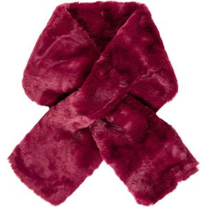 Fur Collar Scarf for Women Faux Fur Scarves Neck Shrug for Fall Winter Coat Dress(Lugo Collection 9 – Burgundy)