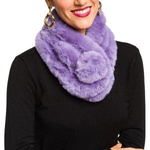 Fur Collar Scarf for Women Faux Fur Scarves Neck Shrug for Spring Fall Winter Coat Dress(Pontevedra Collection 17 – Purple)