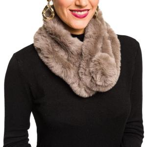Fur Collar Scarf for Women Faux Fur Scarves Neck Shrug for Spring Fall Winter Coat Dress(Pontevedra Collections 12 – Ash Gray)