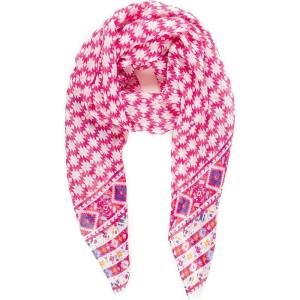 MELIFLUOS DESIGNED IN SPAIN Scarf for Women Lightweight Geometric Fashion For Summer Fall Scarves Shawl Wraps(Madrid Collection 4 – Red Geometric)