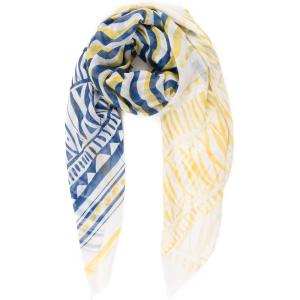 MELIFLUOS DESIGNED IN SPAIN Scarf for Women Lightweight Geometric Fashion For Summer Fall Scarves Shawl Wraps(Madrid Collection 9 – Blue Yellow Wave)