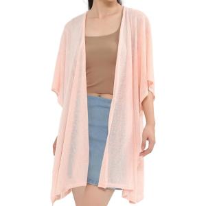 MELIFLUOS DESIGNED IN SPAIN Women’s Beach Cover Up Swimsuit Kimono Pareo Sarong Beach Wear Dress for Summer(Marbella Collection 1 – Solid Pink)