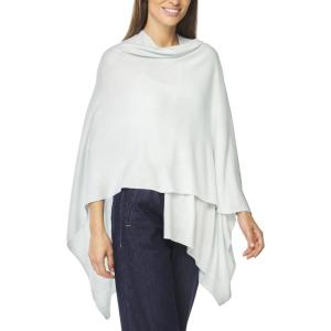 Women’s Shawl Wrap Poncho Ruana Cape Cardigan Sweater Open Front for Travel Flight Cruises(Tarifa Collection – Open Front Poncho – Light Blue)