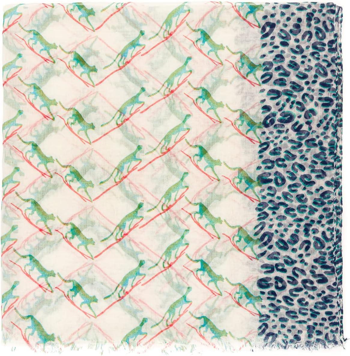 imageMELIFLUOS DESIGNED IN SPAIN Scarf for Women Lightweight Animal Butterfly Fashion Summer Fall Scarves Shawl WrapsMalaga Collections 25 Beige Blue Leopard