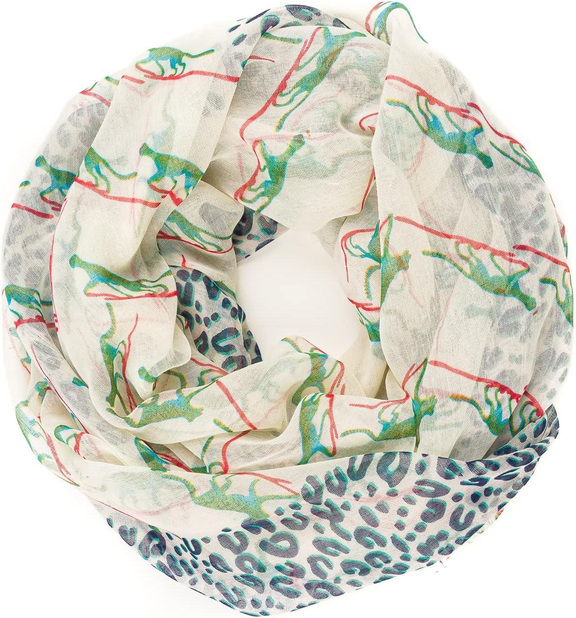 imageMELIFLUOS DESIGNED IN SPAIN Scarf for Women Lightweight Animal Butterfly Fashion Summer Fall Scarves Shawl WrapsMalaga Collections 25 Beige Blue Leopard