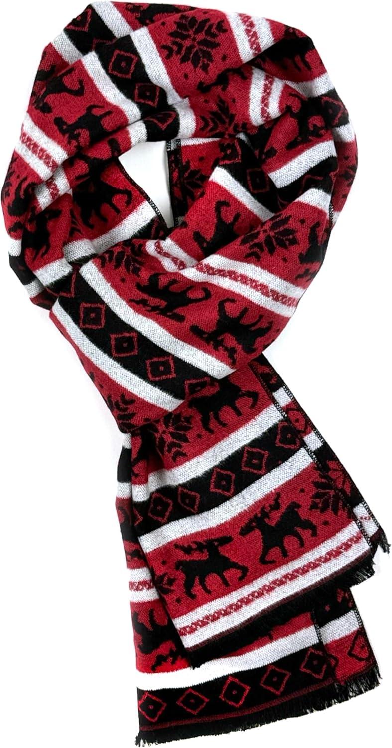 imageScarf for Men Reversible Elegant Classic Cashmere Feel Scarves for Fall WinterSan Sebastian Collections 02 Christmas Design
