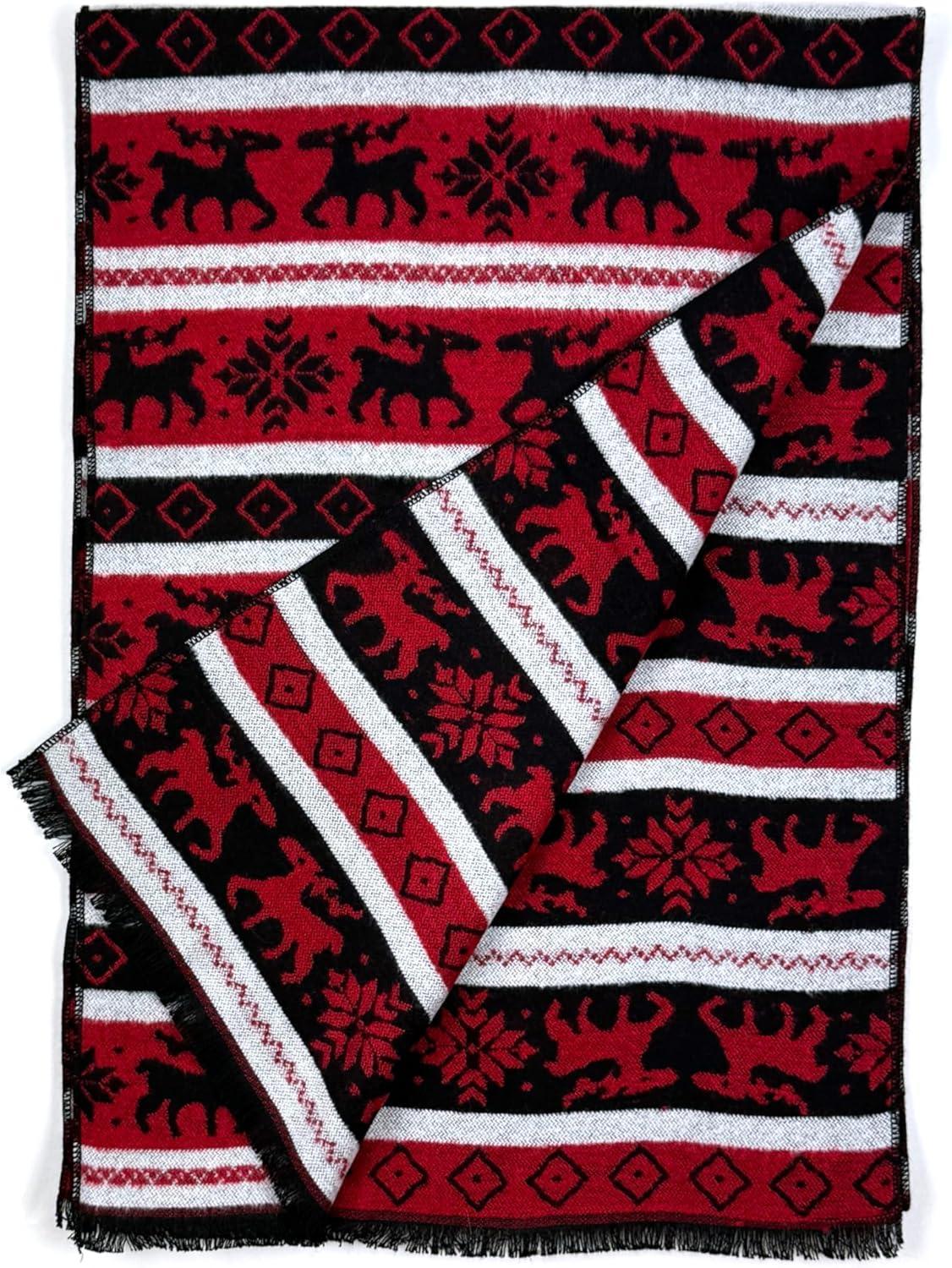 imageScarf for Men Reversible Elegant Classic Cashmere Feel Scarves for Fall WinterSan Sebastian Collections 02 Christmas Design