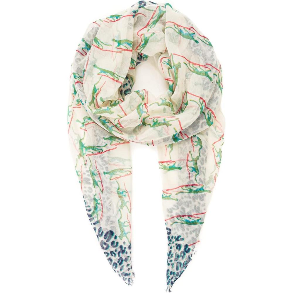 imageMELIFLUOS DESIGNED IN SPAIN Scarf for Women Lightweight Animal Butterfly Fashion Summer Fall Scarves Shawl WrapsMalaga Collections 25  Beige Blue Leopard