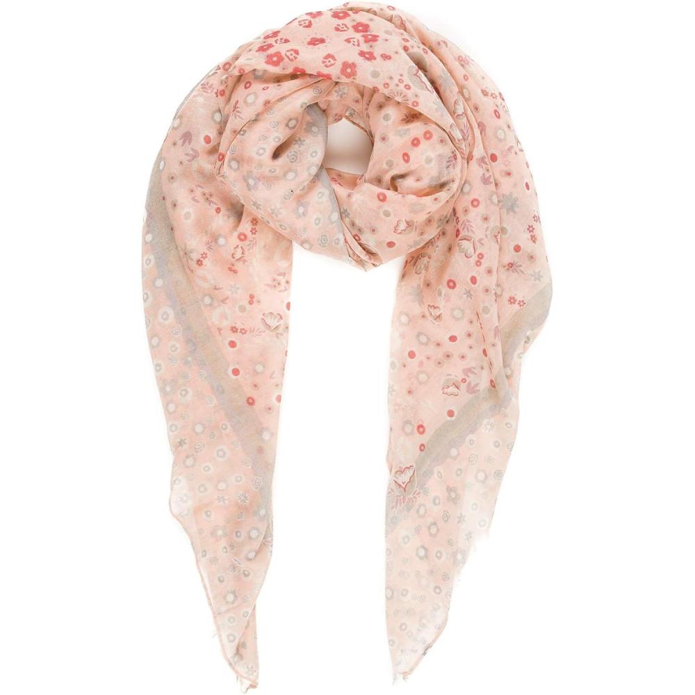 imageMELIFLUOS DESIGNED IN SPAIN Scarf for Women Lightweight Floral Flower for Summer Fall Scarves Shawl WrapValencia Collections 21  Mauve Flower