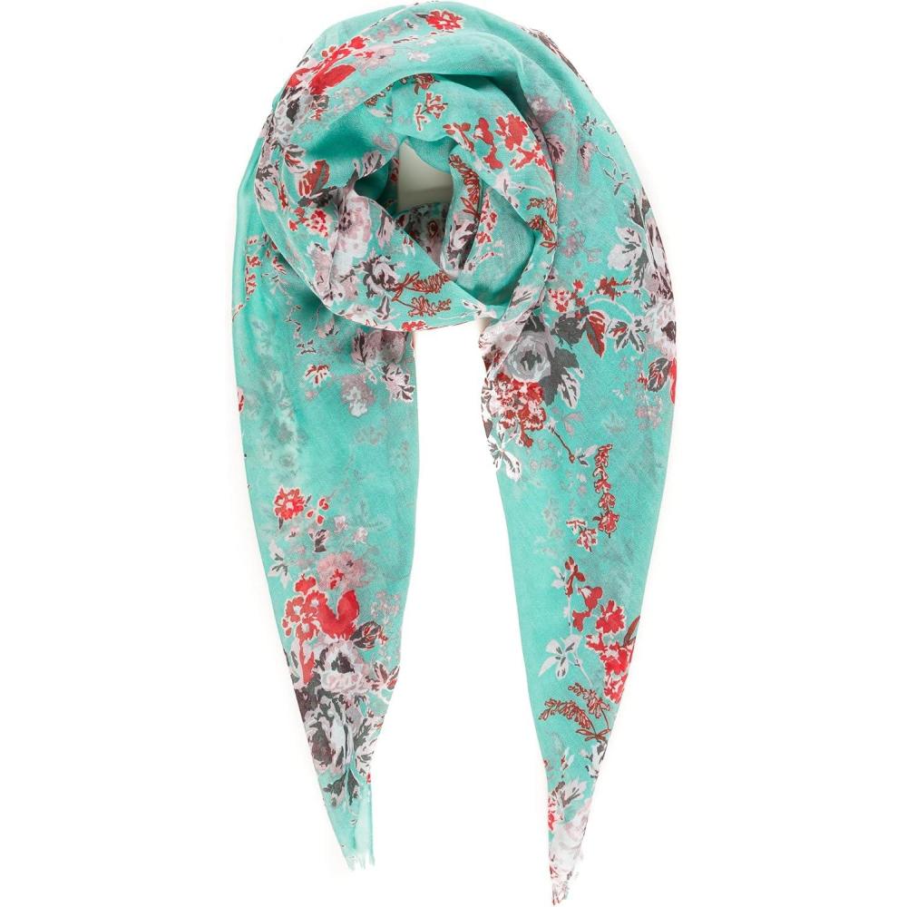 imageMELIFLUOS DESIGNED IN SPAIN Scarf for Women Lightweight Paisley Fashion for Summer Fall Scarves Shawl WrapBarcelona Collection 8  Green Elegant Floral