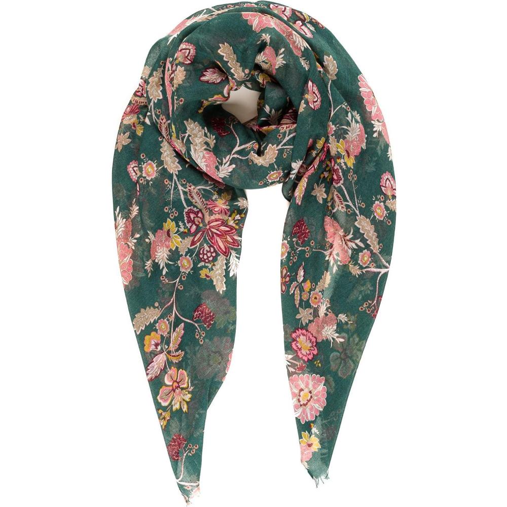 imageMELIFLUOS DESIGNED IN SPAIN Scarf for Women Lightweight Paisley Fashion for Summer Fall Scarves Shawl WrapCordoba Collection 6  Green Floral