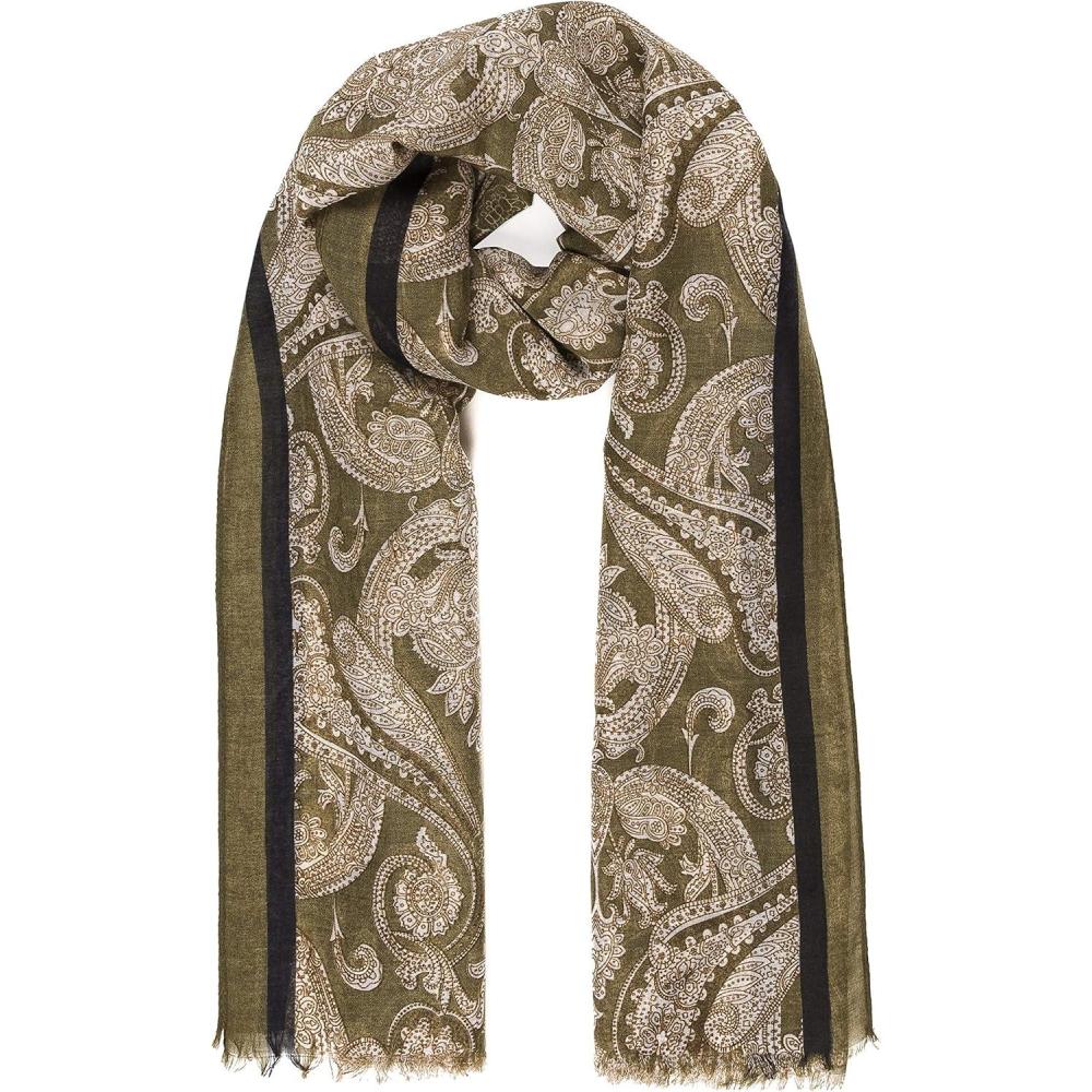 imageMELIFLUOS DESIGNED IN SPAIN Scarf for Women Lightweight Paisley Fashion for Summer Fall Scarves Shawl WrapCordoba Collections 11  Beige Chintz