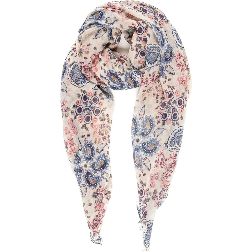 imageMELIFLUOS DESIGNED IN SPAIN Scarf for Women Lightweight Paisley Fashion for Summer Fall Scarves Shawl WrapSevilla Collections 28  Beige Paisley