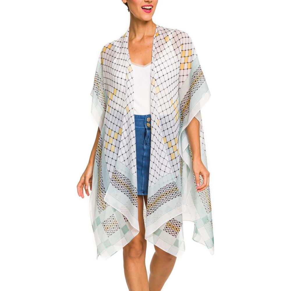 imageMELIFLUOS DESIGNED IN SPAIN Womens Beach Cover Up Swimsuit Kimono Pareo Sarong Beach Wear Dress for SummerBcf0106