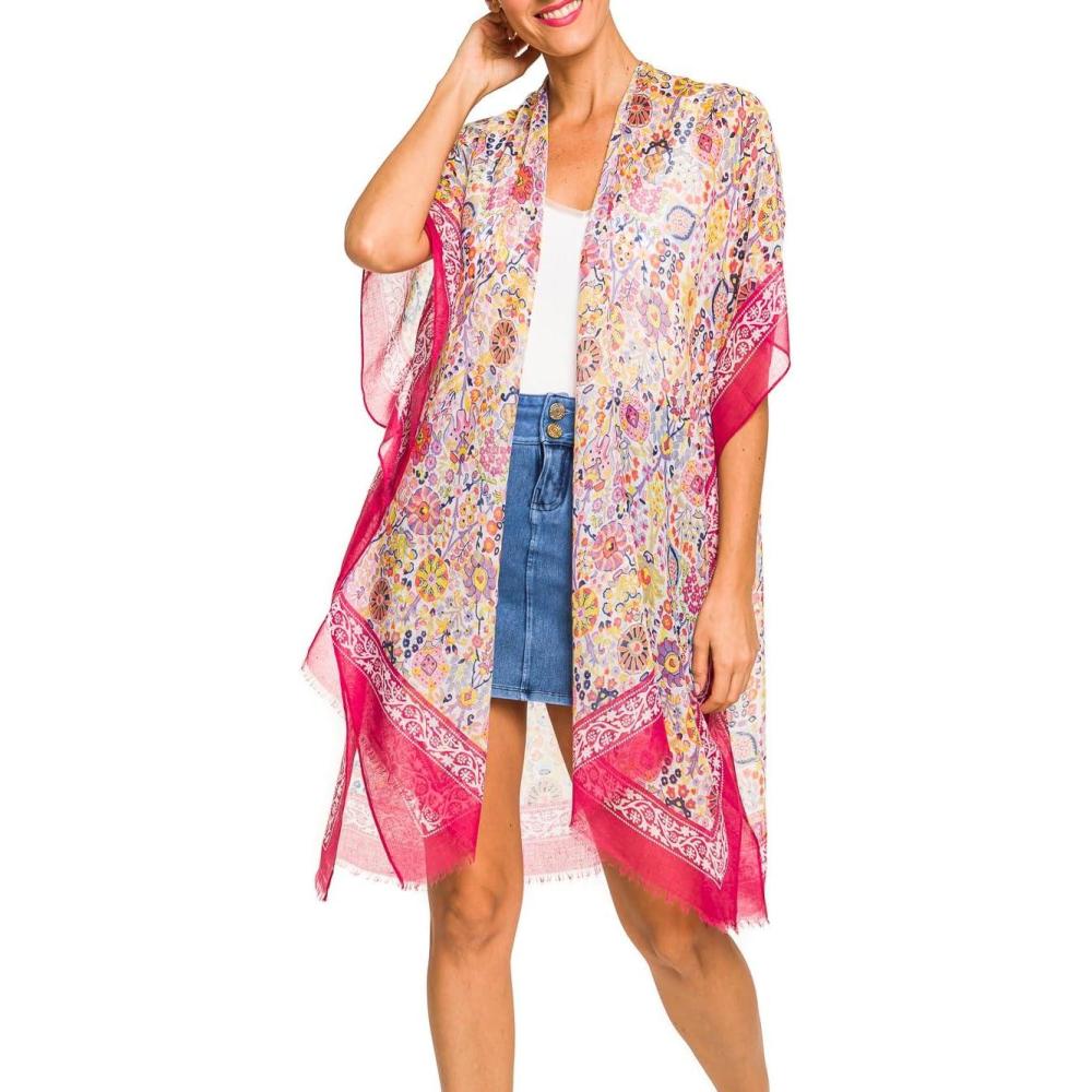 imageMELIFLUOS DESIGNED IN SPAIN Womens Beach Cover Up Swimsuit Kimono Pareo Sarong Beach Wear Dress for SummerBcnf16213