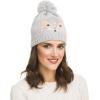 Beanie Hat for Girls Boy Kids Junior Children Teenager: Cute Fox Fall Winter Knit Cap for Fall Winter(Grey)