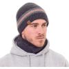 Beanie Neck Warmer Set with Wool Fleece Fur Scarf Gaitor Skull Cap Knit Hat Ski for Fall Winter(Gray)