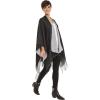 Cardigan Poncho Cape: Women Elegant Cardigan Shawl Wrap Sweater Coat for Fall Winter(Solid Design – Gray)