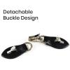 Clip Holder Buckle Clasp Pin for Poncho Cape Cardigan Wrap Shawl Accessories(Black with Silver Clamps)