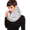 Fur Collar Scarf for Women Faux Fur Scarves Neck Shrug for Fall Winter Coat Dress(Ourense Collection 2 – Gray)