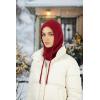 Hooded Scarf Beanie for Women Men Balaclava Scarves Hat for Fall Winter(Muxia Collection – Red)