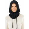 Hooded Scarf Beanie for Women Men Balaclava Scarves Hat for Fall Winter(Muxia Collection: Black)