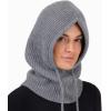 Hooded Scarf Beanie for Women Men Balaclava Scarves Hat for Fall Winter(Muxia Collection: Gray)