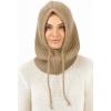 Hooded Scarf Beanie for Women Men Balaclava Scarves Hat for Fall Winter(Muxia Collection: Khaki)