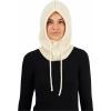 Hooded Scarf Beanie for Women Men Balaclava Scarves Hat for Fall Winter(Muxia Collection: Off White)