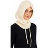 Hooded Scarf Beanie for Women Men Balaclava Scarves Hat for Fall Winter(Muxia Collection: Off White)