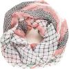 Infinity Scarf for Women Lightweight Fashion Scarves for Summer Fall(Ibiza Collection 1 – White Geometric)