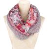 Infinity Scarf for Women Lightweight Fashion Scarves for Summer Fall(Ibiza Collection 2 -Red Paisley)