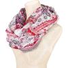 Infinity Scarf for Women Lightweight Fashion Scarves for Summer Fall(Ibiza Collection 2 -Red Paisley)