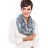 Infinity Scarf for Women Lightweight Fashion Scarves for Summer Fall(Ibiza Collection 4 – Gray Floral)