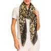 MELIFLUOS DESIGNED IN SPAIN Scarf for Women Lightweight Animal Butterfly Fashion Summer Fall Scarves Shawl Wraps(Malaga Collections 14 – Yellow Leopard Design)