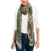 MELIFLUOS DESIGNED IN SPAIN Scarf for Women Lightweight Animal Butterfly Fashion Summer Fall Scarves Shawl Wraps(Malaga Collections 19 – Dark Green With Animal Design)