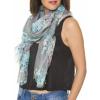 MELIFLUOS DESIGNED IN SPAIN Scarf for Women Lightweight Floral Flower Scarves for Summer Fall Shawl Wrap(Barcelona Collection 1 – Gray Floral)