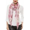 MELIFLUOS DESIGNED IN SPAIN Scarf for Women Lightweight Floral Flower Scarves for Summer Fall Shawl Wrap(Barcelona Collection 1 – Pink Floral)