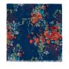 MELIFLUOS DESIGNED IN SPAIN Scarf for Women Lightweight Floral Flower Scarves for Summer Fall Shawl Wrap(Barcelona Collection 8 – Blue Elegant Floral)