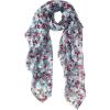 MELIFLUOS DESIGNED IN SPAIN Scarf for Women Lightweight Floral Flower Scarves for Summer Fall Shawl Wrap(Barcelona Collections 45 – Teal Floral Pattern)