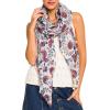 MELIFLUOS DESIGNED IN SPAIN Scarf for Women Lightweight Floral Flower for Summer Fall Scarves Shawl Wrap(Valencia Collection 7 – Classic Floral Pattern)