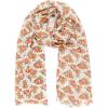 MELIFLUOS DESIGNED IN SPAIN Scarf for Women Lightweight Floral Flower for Summer Fall Scarves Shawl Wrap(Valencia Collections 10 – Beige Flower)