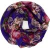 MELIFLUOS DESIGNED IN SPAIN Scarf for Women Lightweight Floral Flower for Summer Fall Scarves Shawl Wrap(Valencia Collections 16 – Purple Flower)