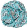 MELIFLUOS DESIGNED IN SPAIN Scarf for Women Lightweight Floral Flower for Summer Fall Scarves Shawl Wrap(Valencia Collections 18 Turquoise Floral)