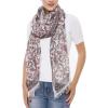 MELIFLUOS DESIGNED IN SPAIN Scarf for Women Lightweight Floral Flower for Summer Fall Scarves Shawl Wrap(Valencia Collections 23 – Light Beige Paisley Floral)