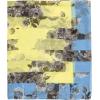 MELIFLUOS DESIGNED IN SPAIN Scarf for Women Lightweight Floral Flower for Summer Fall Scarves Shawl Wrap(Valencia Collections 34 – Blue Yellow Floral)