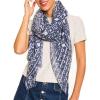 MELIFLUOS DESIGNED IN SPAIN Scarf for Women Lightweight Paisley Fashion for Summer Fall Scarves Shawl Wrap(Cordoba Collection 5 – Blue Geometric Pattern)